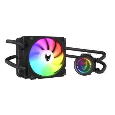 Afbeelding van Oversteel ZIRCON Vloeistofkoeling 120mm RGB, PWM ventilator TDP 170W, compatibel met Intel en AMD AM4, zwarte kleur