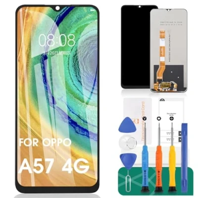 Afbeelding van Voor Oppo A57S LCD Scherm A17 Touchscreen A17K Digitizer Vergadering A57 4G Vervanging A77 Reparatiesets A77S (zwart)