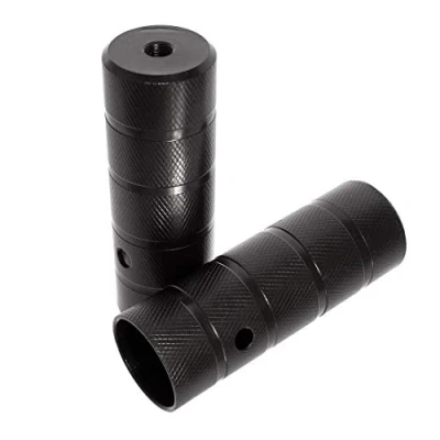 Afbeelding van KHE BMX Axle Pegs Voetsteunen voor 10 mm asschroefdraad 3/8&quot; inch zwart paar