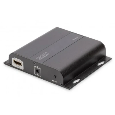 Afbeelding van DIGITUS Professionele 4K HDMI Extender (ontvangereenheid), IP en directe verbinding (Cat 5, 5e, 6), tot 253 ontvangers, resolutie 3840x2160p bij 30 Hz, zwart