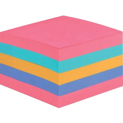 Afbeelding van Post it Super Sticky Notes kubus, 440 vel, ft 76 x mm, geassorteerde regenboogkleuren memokubus
