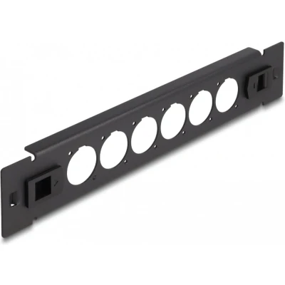 Afbeelding van Delock 10″ D Typ Patchpanel 6 Port werkzeugfrei schwarz