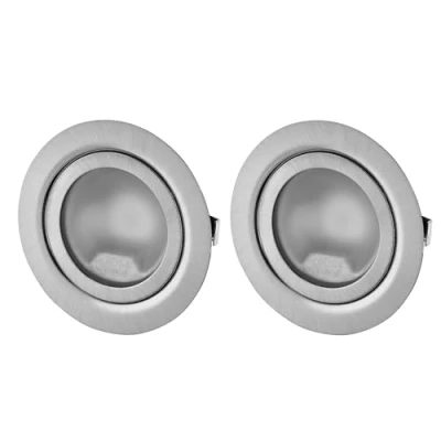 Afbeelding van ADAKAT Volledig metalen inbouwspots G4 12 V, glazen afdekplaat, inbouw 60 mm, 2 stuks
