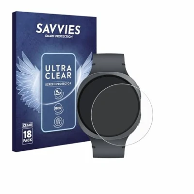 Afbeelding van Savvies Screenprotector voor Samsung Galaxy Watch 8 (44 mm) Folie Beschermfolie transparant (18 Stuks)