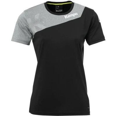 Afbeelding van Kempa Core 2.0 Shirt Dames Zwart Donker Grijs Melange Maat XS