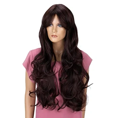 Afbeelding van CAISHA Pruik Volumineus Lang Haar Cosplay Theatershow Golvend Chocoladebruin FS836a