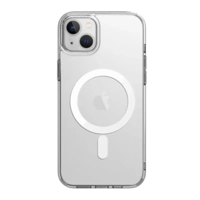 Afbeelding van Uniq Hybride iPhone 14 Plus Magclick Opladen Lifepro Xtreme AF Dovefrost Clear Case