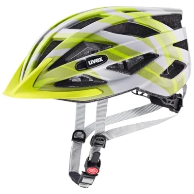 Afbeelding van uvex air wing cc lichte allround helm voor dames en heren individueel verstelbare pasvorm uitbreidbaar met LED verlichting grey lime matt 56 60 cm