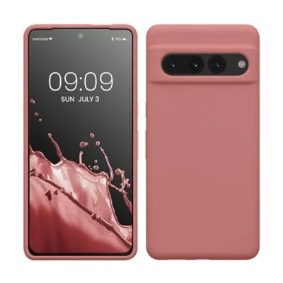 Afbeelding van kwmobile telefoonhoesje geschikt voor Google Pixel 7 Pro Hoesje met siliconen coating Smartphone case in winter roze