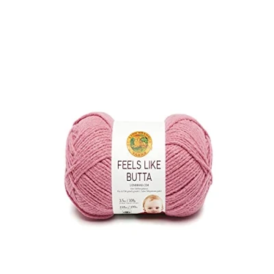 Afbeelding van Lion Brand Yarn 215 140 Voelt als Butta garen, Stoffig Roze, Eén streng (Verpakking kan variëren)