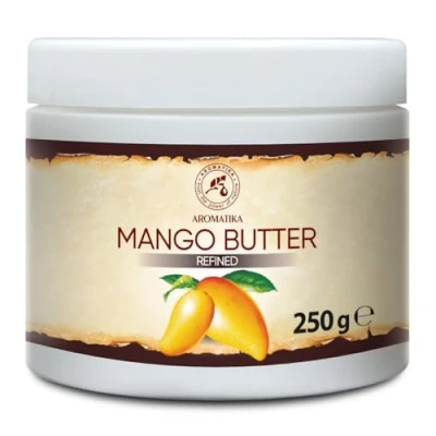Afbeelding van Mango Boter 250g 100% Puur Natuurlijke Lichaamsboter Rijk aan Mineralen &amp; Vitamines voor Intensieve Huidverzorging Massage Wellness Cosmetica Ontspanning Anti Rimpels Aging Hydrateert Vochtinbrengend