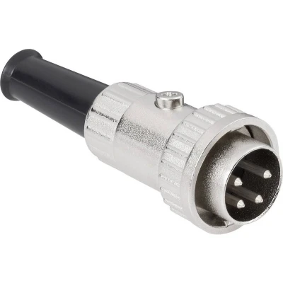 Afbeelding van BKL Electronic 0202005 DIN connector Stekker, recht Aantal polen: 6 Zilver 1 stuk(s)