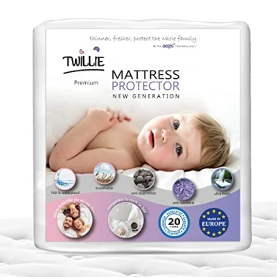 Afbeelding van Twillie Matrasbeschermer 80 x 160 cm Waterdicht en Ademend Hoge Kwaliteit ÖKO TEX® Aegis® Gecertificeerd Hypoallergeen Anti Mijt Antibacterieel 100% Polykatoen Matrashoes