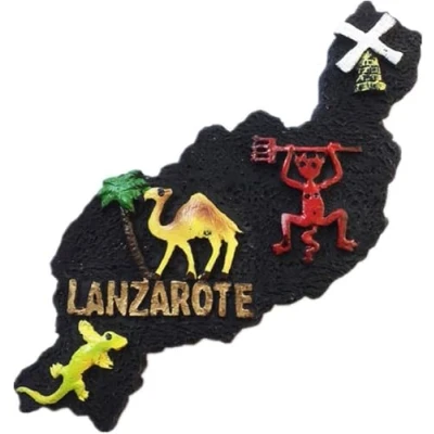 Afbeelding van Lanzarote Spanje 3D Koelkast Magneet Toeristische Souvenir Gift, Huis &amp; Keuken Decoratie magnetische sticker,
