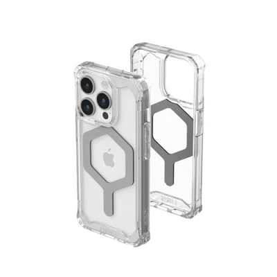 Afbeelding van Apple iPhone 15 Pro MagSafe Hoesje Kunststof UAG Hardcase/Backcover Zilver Telefoonhoesje Shockproof/Valbescherming