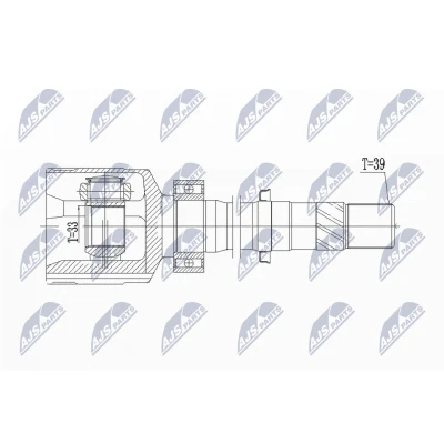 Afbeelding van Homokineet reparatie set, aandrijfas NTY NPW RE 076