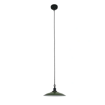Afbeelding van Faro Lighting Lang 1 Light Dome Plafond Hanger Wit, Groen, E27
