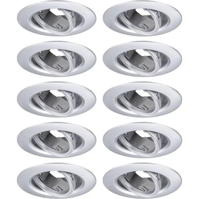 Afbeelding van Paulmann 92116 Inbouwlamp Set van 10 stuks GU10 Chroom (mat)