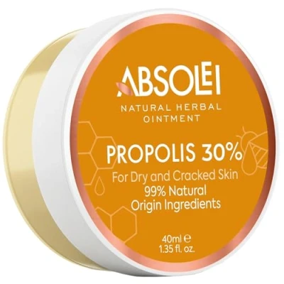 Afbeelding van Absolei Propolis Salbe, natürliche Salbe gegen Hautirritationen, trockene und rissige Haut mit 30% Propolis, 40 ml es**