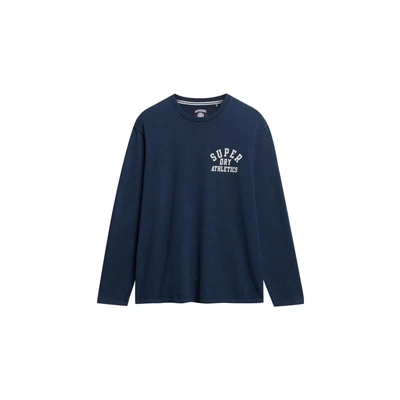Afbeelding van Superdry Mannen Athletic Essentials top met Lange Mouwen Blauw Grootte: M