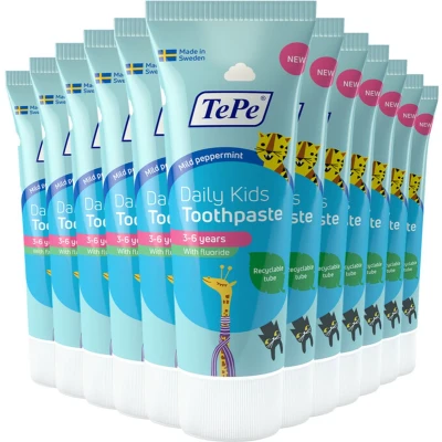 Afbeelding van 12x TePe Daily Kinder tandpasta 75 ml