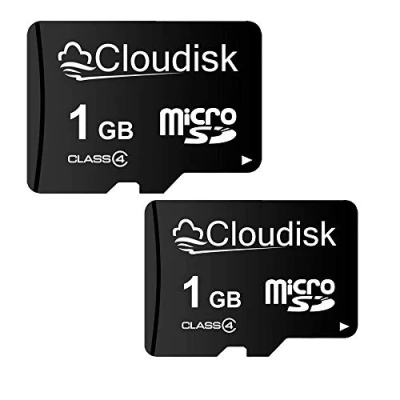 Afbeelding van Cloudisk 2 Pack 1GB Micro SD kaart MicroSD geheugenkaart Klasse 4 met adapter (1 GB)