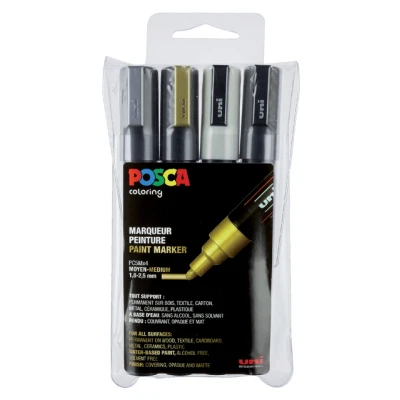 Afbeelding van Verfstift Posca 1.8 2.5mm ass set à 4stuks