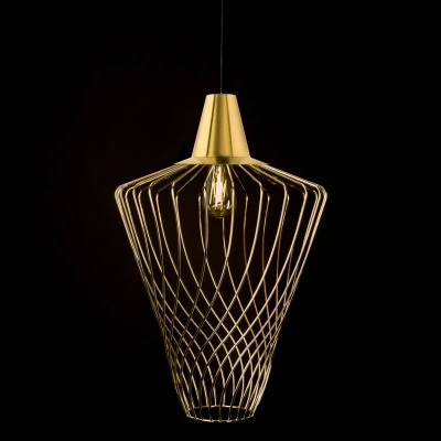 Afbeelding van Nowodvorski Ø 30cm draadlamp Wave goud 8857