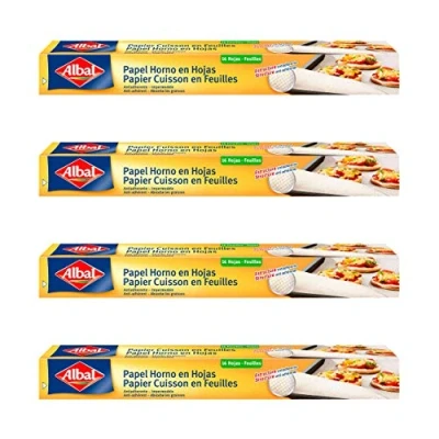 Afbeelding van Albal Bakpapier 16 vellen Voorgesneden Antislip Anti aanbaklaag Set van 4