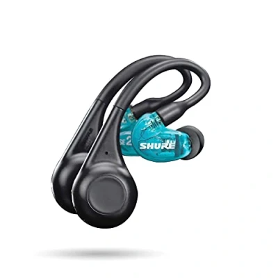Afbeelding van Shure AONIC 215 TW2 True Wireless Sound Isolating Ear Buds met Bluetooth 5 technologie, premium audio diepe bas, beveiligde fit over the ear, 32 uur batterijduur (Gen 2) Blauw