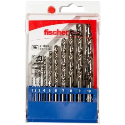 Afbeelding van Fischer 536603 HSS Metaal spiraalboorset 10 delig DIN 338 1 set(s)