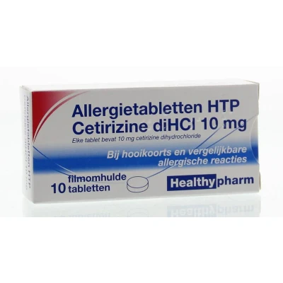 Afbeelding van Allergietablet Cetirizine Dihcl Htp Tablet Fo 10mg