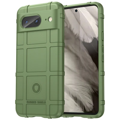 Afbeelding van Google Pixel 8 Hoesje Siliconen en TPU (zacht) iMoshion Softcase/Backcover Donkergroen Telefoonhoesje Shockproof/Valbescherming