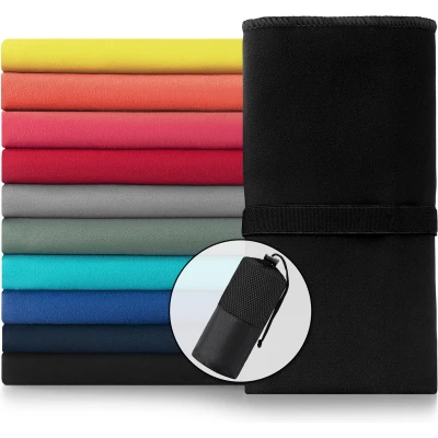 Afbeelding van Blumtal Sporthanddoek microfiber: 180 x 90cm, zwart