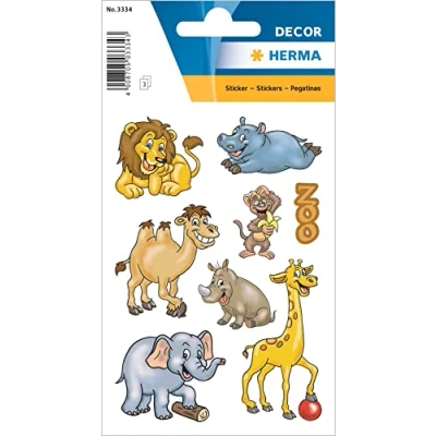 Afbeelding van 10x Herma Stickers de dieren v. dierentuin
