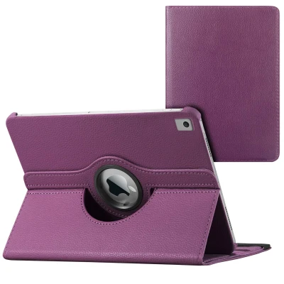 Afbeelding van Apple iPad 10.2 (2021) Hoes: iMoshion 360 Draaibare Bookcase Paars Kunstleder Tablet Hoezen