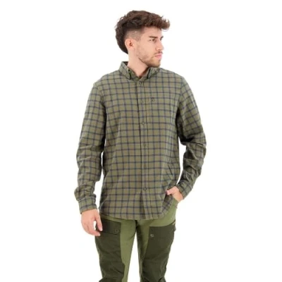Afbeelding van Fjallraven Övik Flannel Shirt Men Blouse Heren Groen Maat L