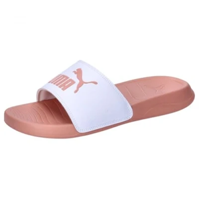 Afbeelding van Puma Popcat 20 uniseks volwassene Slippers, Witte Deeva Perzik, 47 EU