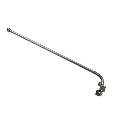 Afbeelding van Gardinia Zwenkbare stang, metalen stang incl. montagemateriaal, uitschuifbaar, wandafstand: 1,5 cm, lengte: 55 85 rvs look