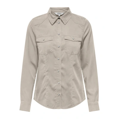 Afbeelding van Onlalexa Colour Ls Shirt WVN, Zilvervoering., XXS