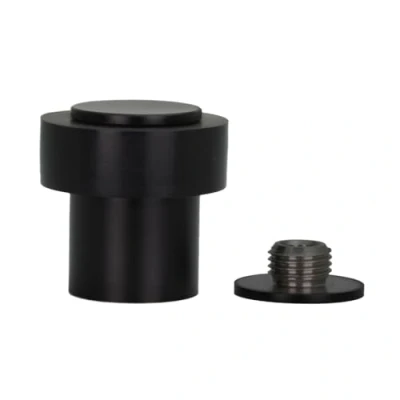 Afbeelding van EVI Herrajes Deurstopper roestvrij staal 24 x 35 mm schroefbasis zwart gelakt incl. schroef + klempluggen Mod. I 199/24X35 CBNG