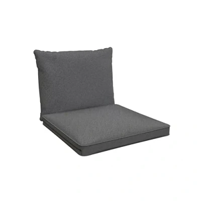 Afbeelding van POKAR Zitkussen Rugkussen Lounge Kussen Tuin voor Tuinmeubelen Loungemeubels Set van 2 (1x 70x70x5 cm + 1x 70x40x15 cm), Grijs