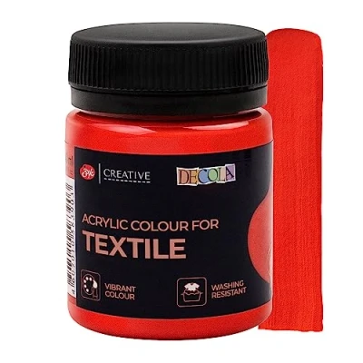 Afbeelding van Decola — Rode Klassieke Textielverf 50ml Textielkleur Met Hoog Pigment Gemaakt Door Neva Palette
