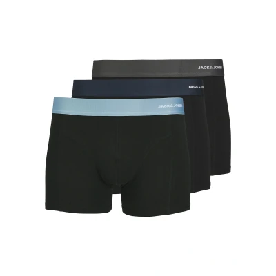 Afbeelding van JACK &amp; JONES Boxershorts &#039;JACPhilip&#039; navy / lichtblauw donkergrijs zwart