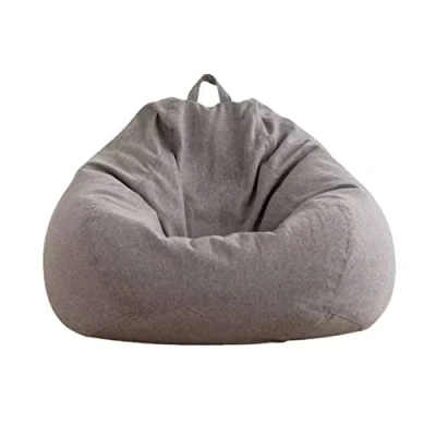 Afbeelding van AD.CON Zitzak voor binnen met EPS parelvulling, poef, relaxstoel, zitkussen, vloerkussen, Bean Bag (XL, marineblauw)