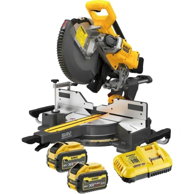 Afbeelding van DeWalt DCS781X2 QW 54V XR FLEXVOLT Afkort /verstekzaag 305mm 2x 9.0Ah accu + snellader