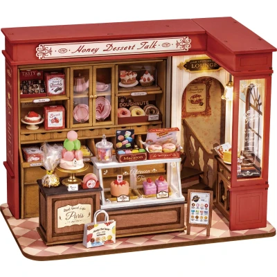 Afbeelding van Robotime Rolife Honey Dessert Talk DG168 DIY Miniatuur Knutselen Miniatuurhuisje IJssalon Hobby