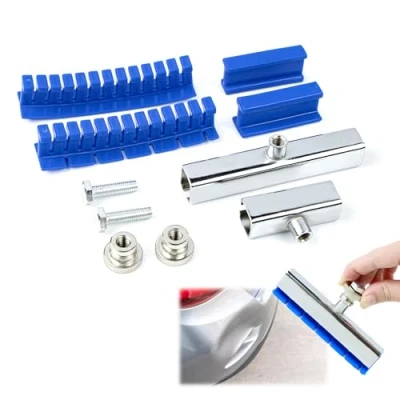 Afbeelding van xtemtoamz Reparatieset voor carrosseriedeuken, professionele uitwerperset carrosserie, reparatie van autozwembaden, blauw, 6 stuks