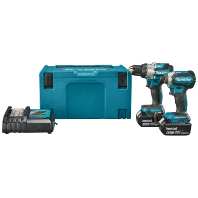 Afbeelding van Makita DLX2507TJ 18V Combopack DHP489 Klopboormachine + DTD153Z Slagschroevendraaier 5,0 Ah accu (2 st), in Mbox