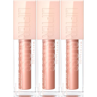Afbeelding van 3x Maybelline Lifter Gloss Lipgloss 8 Stone Roze 1 stuk